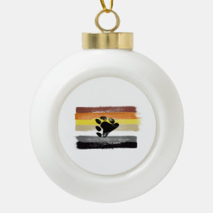 GEMALTE BÄR-STOLZ-FLAGGE UND SYMBOL KERAMIK Kugel-Ornament
