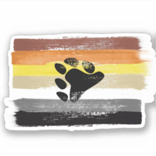 GEMALTE BÄR-STOLZFLAGGE UND SYMBOL AUFKLEBER