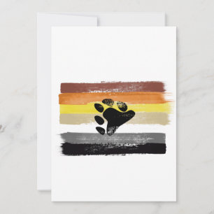 GEMALTE BÄR-STOLZFLAGGE UND SYMBOL FEIERTAGSKARTE
