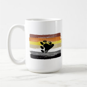 GEMALTE BÄR-STOLZFLAGGE UND SYMBOL KAFFEETASSE