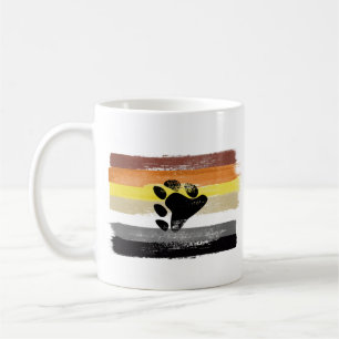 GEMALTE BÄR-STOLZFLAGGE UND SYMBOL KAFFEETASSE