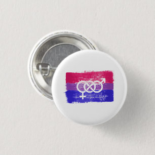 GEMALTE BISEXUELLE SYMBOL STOLZFLAGGE BUTTON