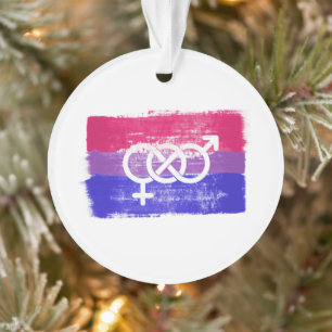 GEMALTE BISEXUELLE SYMBOL STOLZFLAGGE ORNAMENT