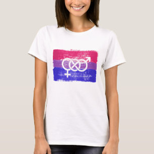 GEMALTE BISEXUELLE SYMBOL STOLZFLAGGE T-Shirt