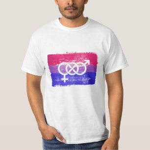 GEMALTE BISEXUELLE SYMBOL STOLZFLAGGE T-Shirt