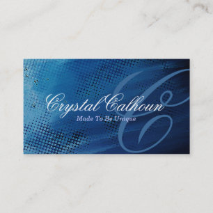 Gemalte blauer Schmutz-kundengerechte Visitenkarte