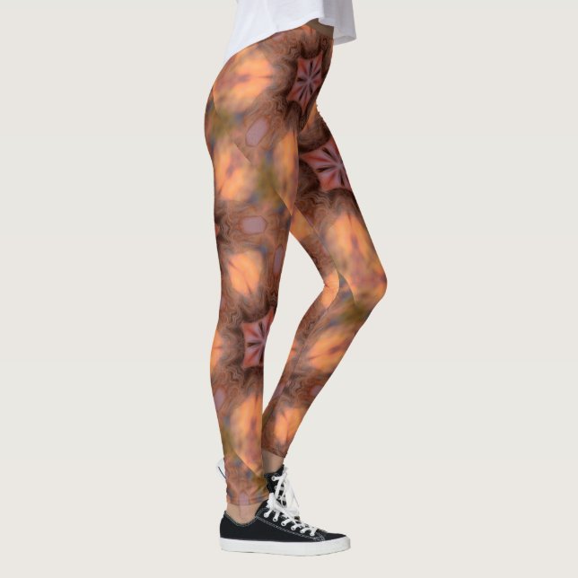 gemalte Blume Leggings (Rechts)