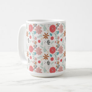Gemalte Blumen Kaffeetasse