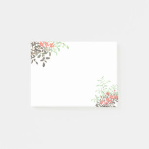 Gemalte Blumen Post-it Klebezettel