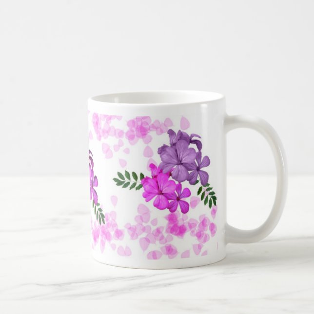 Gemalte Blumen-Tasse Tasse (Rechts)