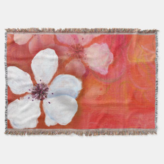 Gemalte Blumen und Wirbel Decke