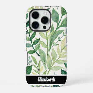 Gemalte Botanische Smartphone-Accessoire mit Grünp iPhone 16 Pro Hülle
