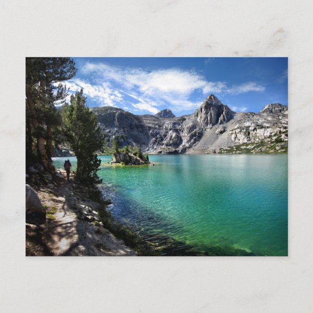 Gemalte Dame am Upper Rae Lake 2 - John Muir Trail Postkarte (Vorderseite)