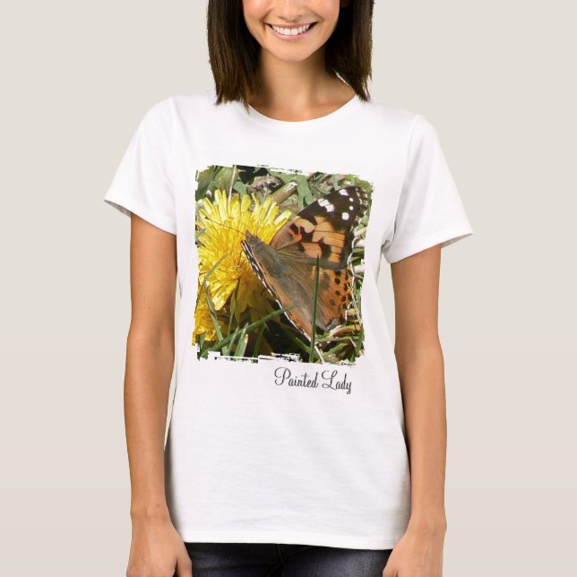 Gemalte Dame T-Shirt (Vorderseite)