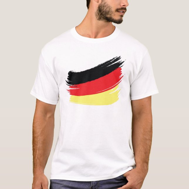 Gemalte deutsche Flagge T-Shirt (Vorderseite)