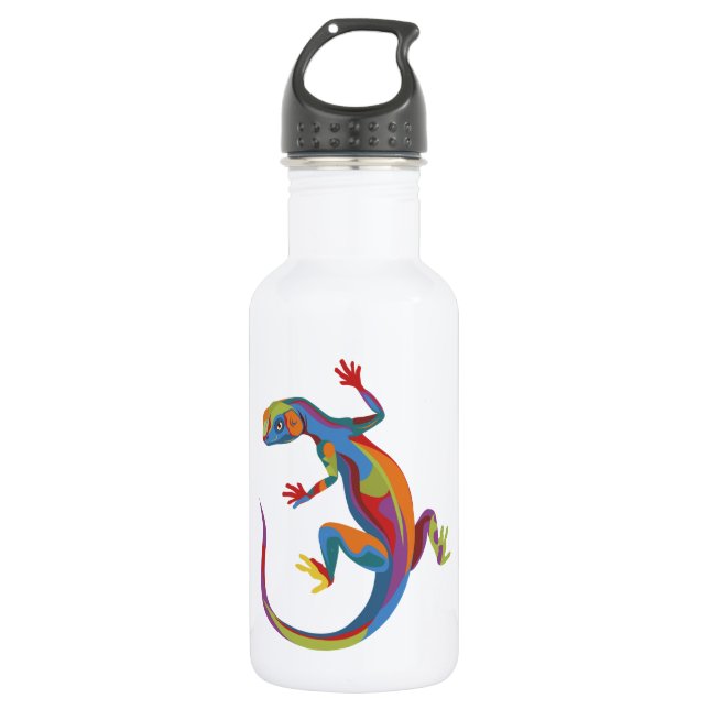 Gemalte Eidechse Trinkflasche (Vorderseite)