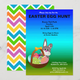 Gemalte Eier & Bunny Easter Egg Hunt Einladung