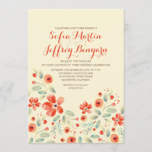 gemalte elegante lässige Hochzeitseinladung der Einladung