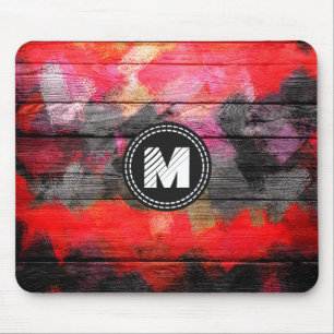Gemalte Farben Holzoptik #8 Mousepad