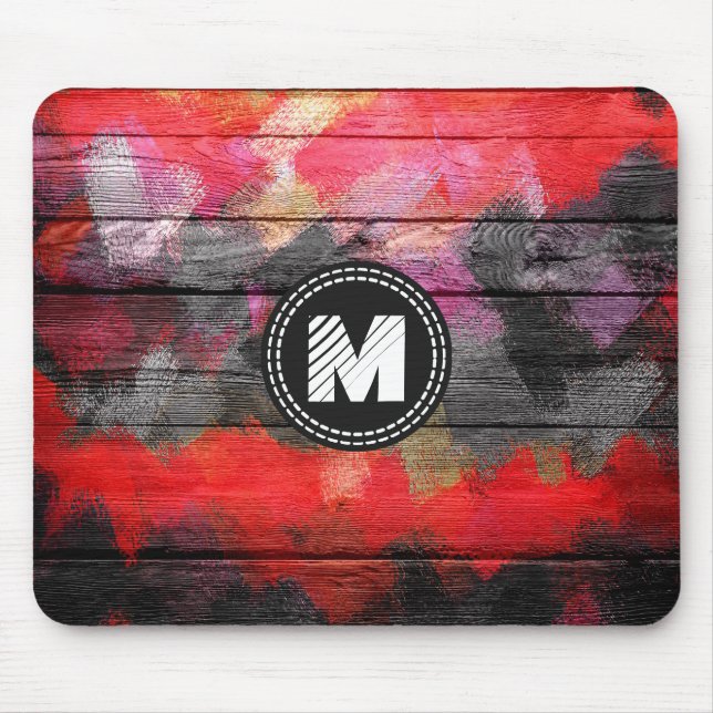 Gemalte Farben Holzoptik #8 Mousepad (Vorne)