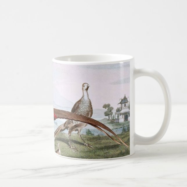 Gemalte Fasanen Kaffeetasse (Rechts)