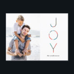 Gemalte Freude-Feiertags-Fotopostkarte Feiertagspostkarte<br><div class="desc">Feiertags-Fotopostkarte mit der Hand beschriftete Grußmitteilung.</div>