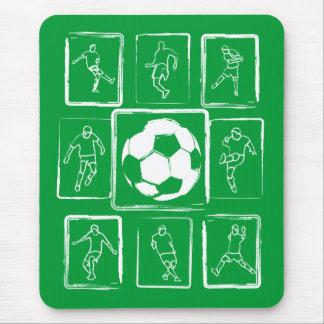 Gemalte Fußballfähigkeiten motivierend Mousepad