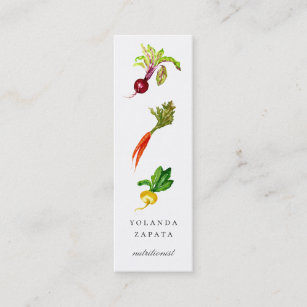 Gemalte Gemüsetrio-MiniVisitenkarten Mini Visitenkarte