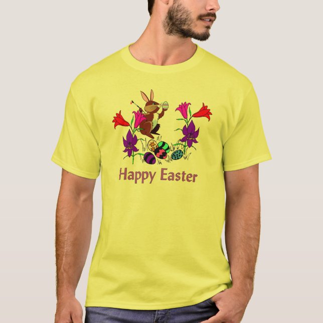 Gemalte Häschen-Eier T-Shirt (Vorderseite)