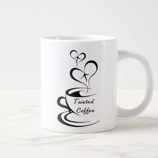 Gemalte Kaffee Riesen-Tasse Jumbo-Tasse (Rechts)