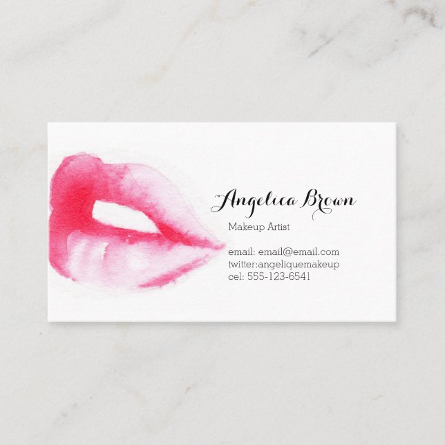 Gemalte LippenVisitenkarte Visitenkarte (Vorderseite)