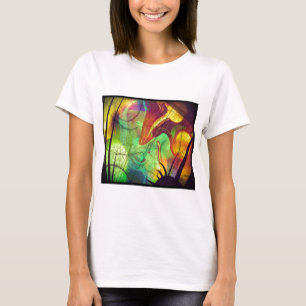 Gemalte Nebel - Feueropal-Abstrakt T-Shirt
