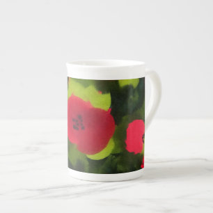Gemalte Poppies   Artiful Floral Prozellantasse