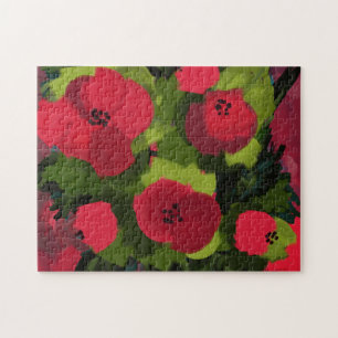 Gemalte Poppies   Blumenkunst Puzzle