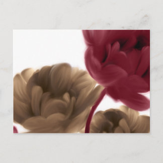 Gemalte Rosen - Burgund und Jute Postkarte