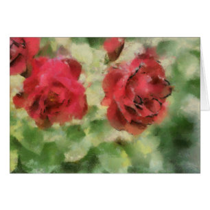 Gemalte Rosen-Gruß-Karte