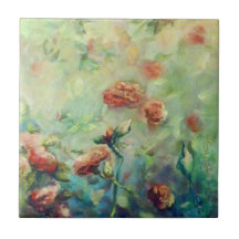 Gemalte Rosen-Keramikfliese