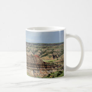 Gemalte Schlucht in den Ödländern von North Dako Kaffeetasse