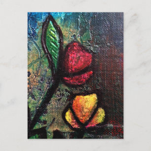 Gemalte Tulpen Postkarte