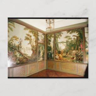 Gemalte Wandpaneele im Salon von Gille Postkarte