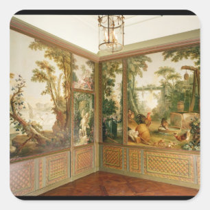 Gemalte Wandpaneele im Salon von Gille Quadratischer Aufkleber