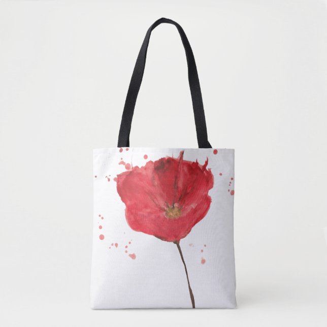 Gemalte Watercolormohnblumen-Blume 2 (Vorderseite)