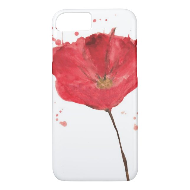 Gemalte Watercolormohnblumen-Blume 2 Case-Mate iPhone Hülle (Rückseite)