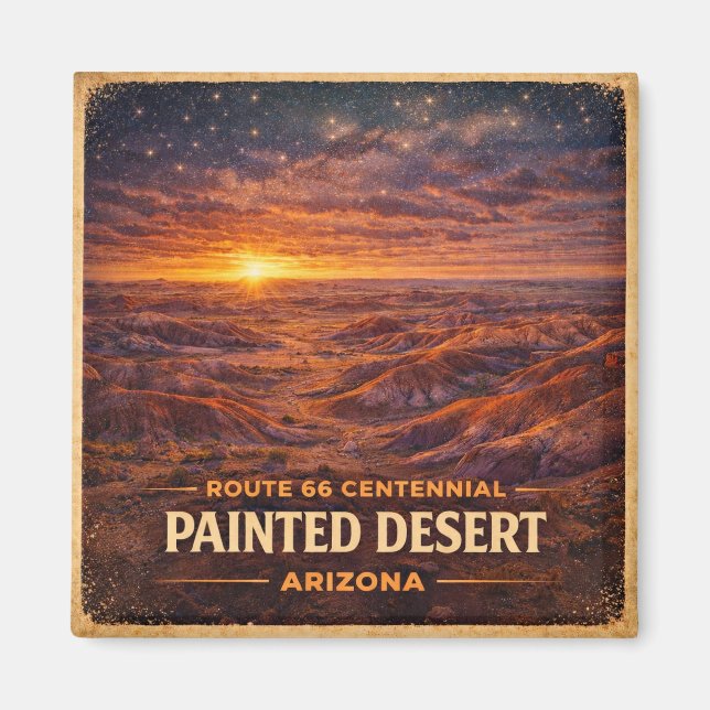 Gemalte Wüste Arizona Dämmerung Centennial Magnet (Vorne)