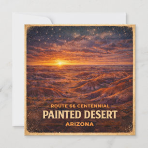 Gemalte Wüste Arizona Horizont Centennial Karte