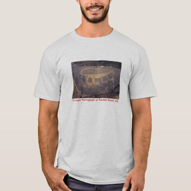 Gemalte Wüsten-Petroglyphe T-Shirt (Vorderseite)