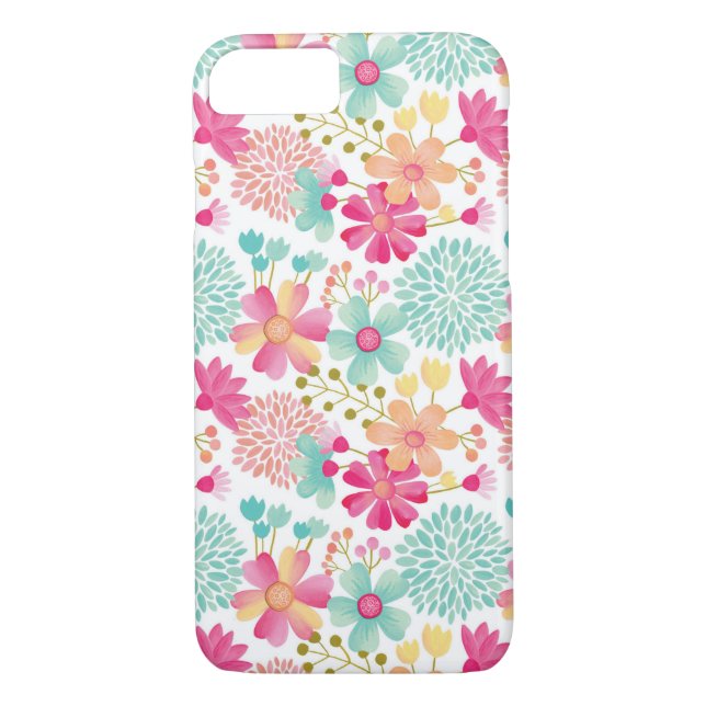 Gemalter Blumenmuster iPhone 7 Fall Case-Mate iPhone Hülle (Rückseite)