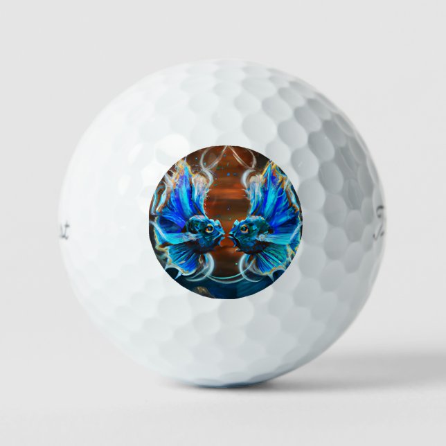 Gemalter Fische  Golfball (Vorderseite)