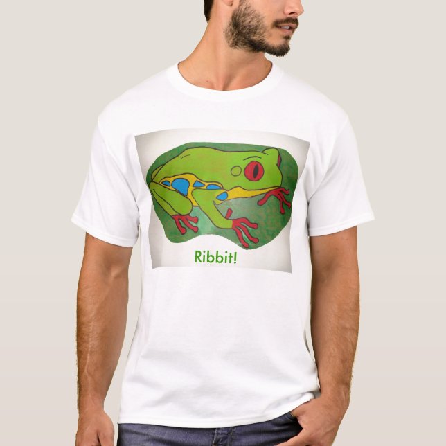 Gemalter Frosch, Ribbit! T-Shirt (Vorderseite)