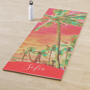 Gemalter Hawaiianischer Strand Mauna Lani Bay, Kor Yogamatte
